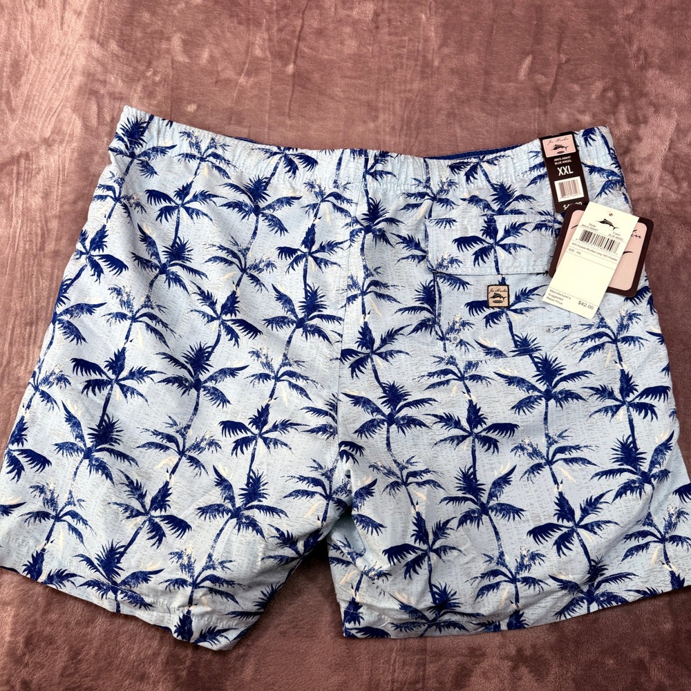 Joe Marlin Unwind Swim Trunks Men XXL Blue Angel Palm Tree Microfiber JMVS-A0647